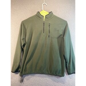 Ducks Unlimited Fleece Jacket Mens 2XL Green Long Sleeve Pullover 1/4 Zip